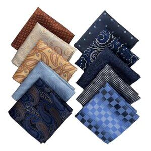 10 Pack‎ Men's Pocket Squares